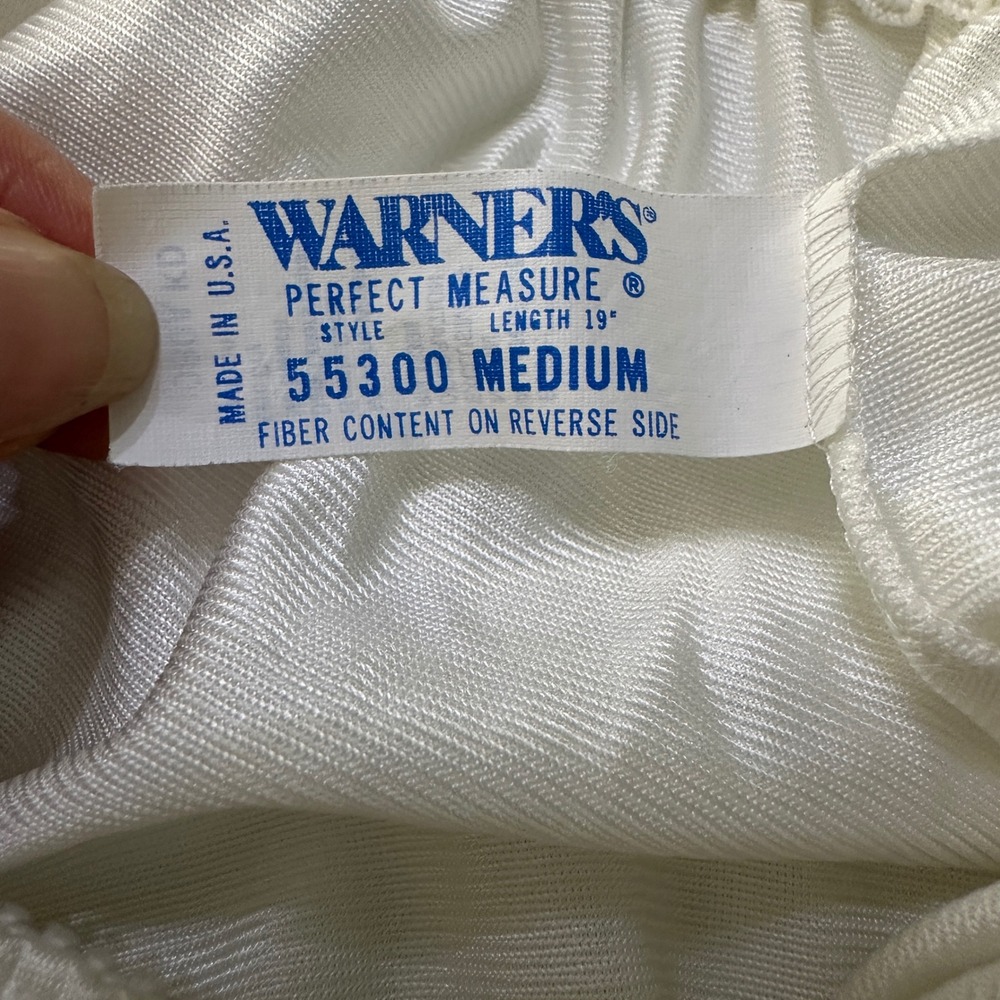 Warner's Half Slip Skirt Women M White Lace Trim Vintage Lingerie Retro Made USA - Picture 2 of 7